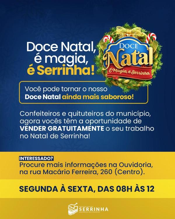 Prefeitura de Serrinha informa oportunidade para o Natal