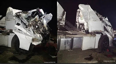 Carreta com placa de Retirolândia e Fiorino se envolvem em grave acidente na BR 116/Norte