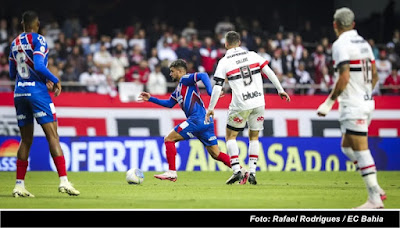 Bahia é dominado por trio de ataque do São Paulo e perde no Morumbis