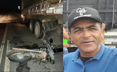 COITÉ / RIACHÃO - Motociclista morre ao colidir em fundo de caminhão parado na BA 120