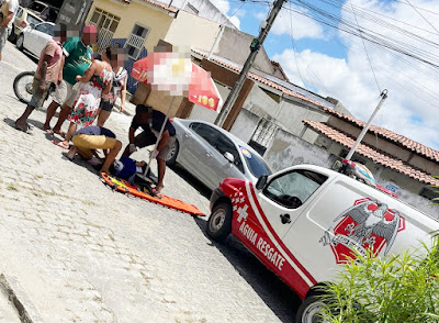 COITÉ - Jovem fica ferida após ser atropelada por motociclista no centro da cidade