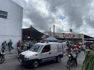 Homem de 60 anos é socorrido pelo Águia Resgate após sofre mal súbito no centro de Conceição do Coité