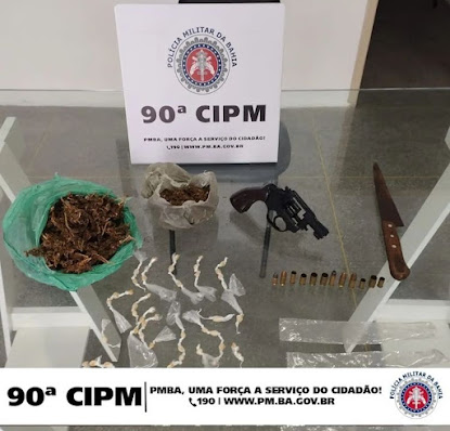 Homem é preso com drogas e arma de fogo em Riachão do Jacuípe